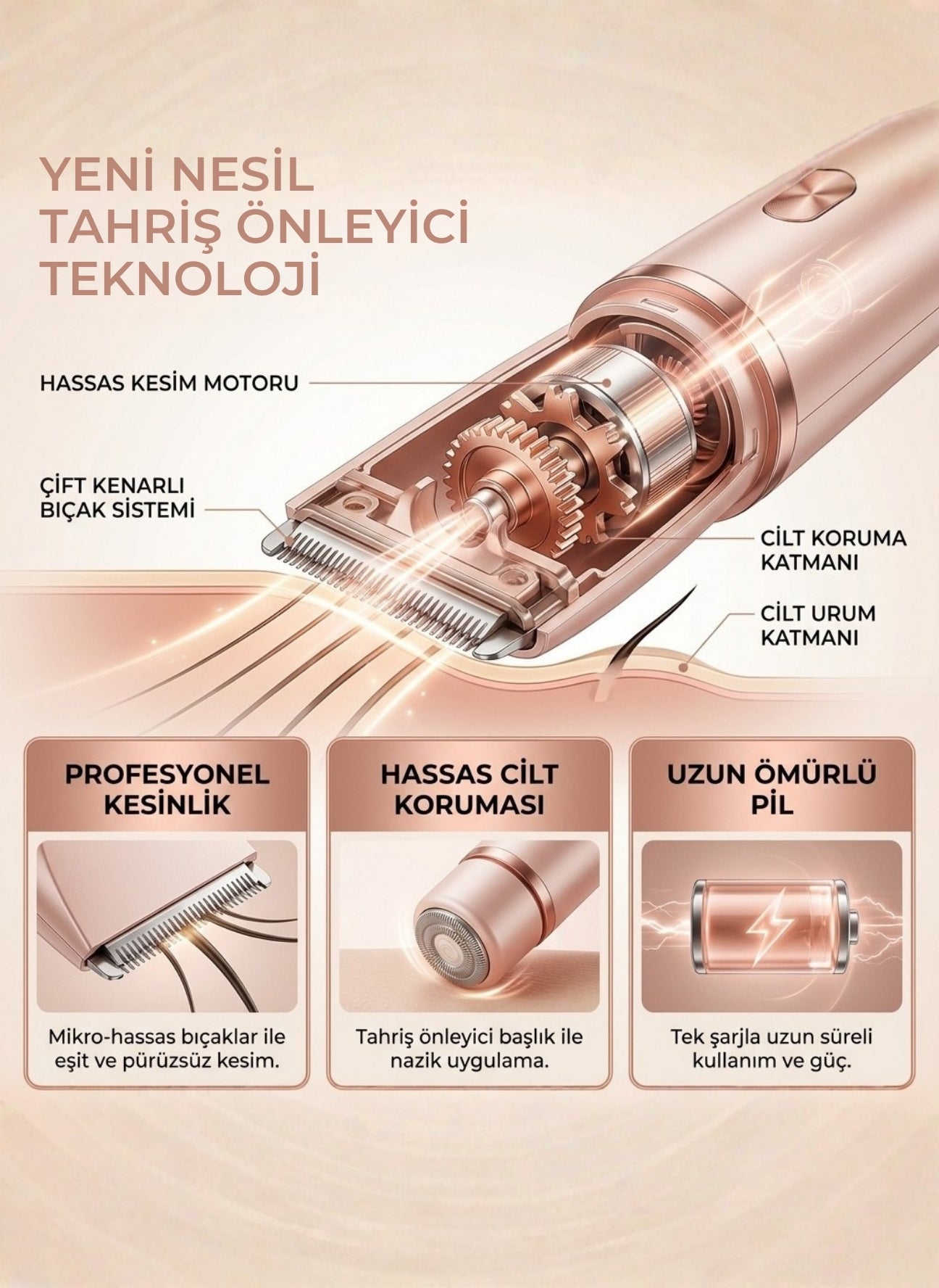 'Vector2' Hassas Bölgeler İçin Çift Başlıklı Tıraş Makinesi